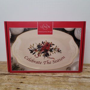 Lenox Winter Greetings Xmas Serving Tray - Celebrate the Season